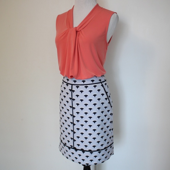 Ann Taylor Dresses & Skirts - ANN TAYLOR Skirt & Blouse Blue Coral Size 2